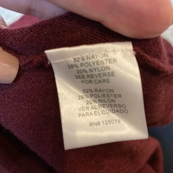 Joseph A Easy Boxy Fit Solid Print Turtleneck Ribbed Knit Poncho Tunic NWT - Picture 10 of 11